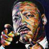 Martin Luther King, Jr., 20" x 20", acrylic on canvas