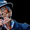 Leonard Cohen No. 2, 18" x 36", acrylic on canvas