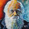 Charles Darwin, 20" x 20", acrylic on canvas