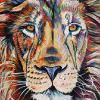 Lion, 12" x 24", acrylic on canvas