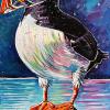 The Puffin, 12" x 24", acrylic on canvas