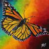 Monarch Butterfly, 16" x 16", acrylic on canvas