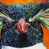 Northern Rockhopper Penguin, 15" x 30", acrylic on canvas