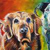 Molly, Max and Blu, 18" x 36", acrylic on canvas
