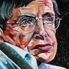 Stephen Hawking, 20" x 30", acrylic on canvas