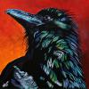 Stettler Raven, 24" x 24", acrylic on canvas