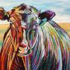 Cowboy Trail Cow, 18" x 24", acrylic on canvas