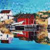 Newfoundland Outport, 18" x 36", acrylic on canvas