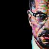 Malcolm X, 12" x 24", acrylic on canvas