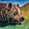 Freedom Bear, 16" x 16", acrylic on canvas