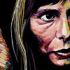 Joni Mitchell, 12" x 24", acrylic on canvas