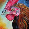 Hengs Rooster, 12" x 16", acrylic on canvas