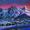 In Cascade's Cradle, 16" x 48", acrylic on canvas