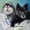 Rory and Luna, 20" x 20", acrylic on gallery canvas