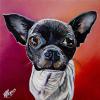 Lucifer, 12" x 12", acrylic on gallery canvas