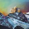 Luminous Sisters, 16" x 40", acrylic on gallery canvas