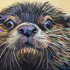 Harry Otter, 12" x 24", acrylic on gallery canvas