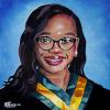 Trinity Grad, 12" x 12", acrylic on gallery canvas