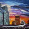 Nanton Sunrise, 18" x 24", acrylic on canvas