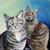 Penny and Heinrich, 20" x 20", acrylic on gallery canvas