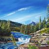 Sheep River Falls, 15" x 30", acrylic on gallery canvas