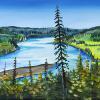 Athabasca Viewpoint, 12" x 36", acrylic on gallery canvas