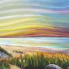 PEI Lighthouse, 12" x 36" acrylic on gallery canvas