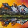 Reflecting Sisters, 24" x 36", acrylic on canvas