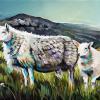 Highland Sheep, 15" x 30", acrylic on gallery canvas