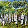 Cat Creek Aspens, 24" x 24", acrylic on gallery canvas