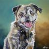Lenora's Dog, 20" x 20", acrylic on gallery canvas